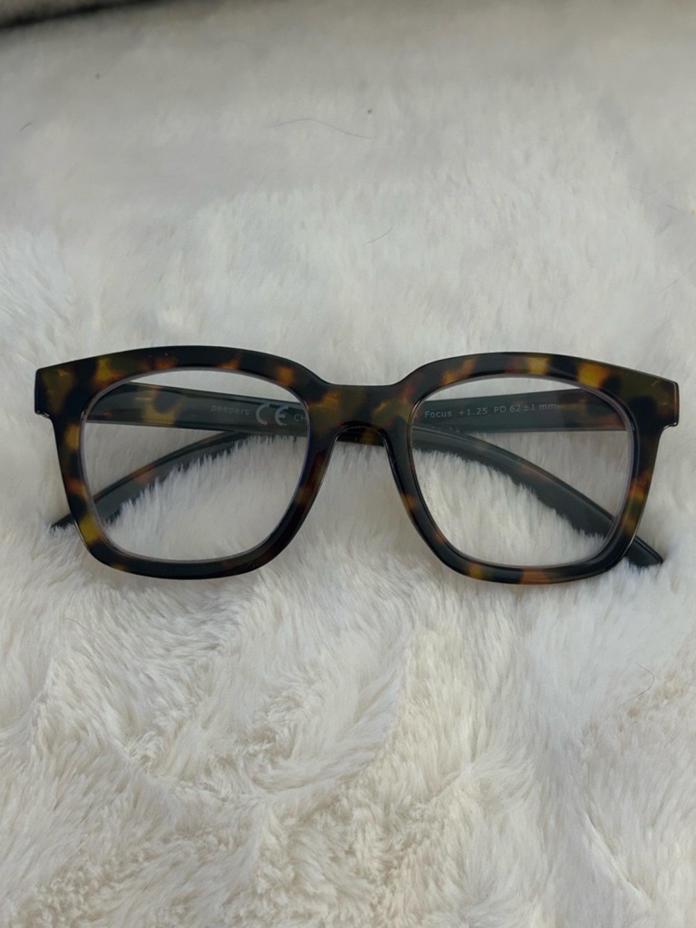 Peepers To The Max Tortoiseshell Square Women's Reading Glasses - Brown